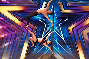 Duo Acero AGT 2023 Audition  Season 18  Pole Acrobat Duo